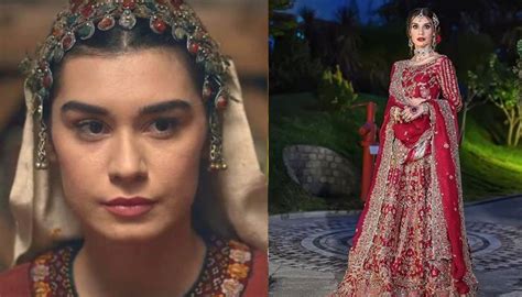 Burcu Kiratli Wearing Pakistani Bridal Dress News 360