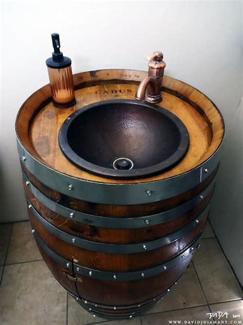 Wine Barrel Sink At Carr Winery Wine Barrel Furniture Wine Barrel