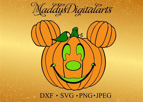 Mickey Mouse Pumpkin SVG DXF Png Vector Cut File Cricut Design | Etsy