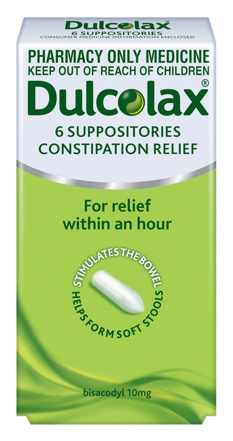 Dulcolax 10mg Suppositories 6 Suppositories Bays Health Pharmacy Shop