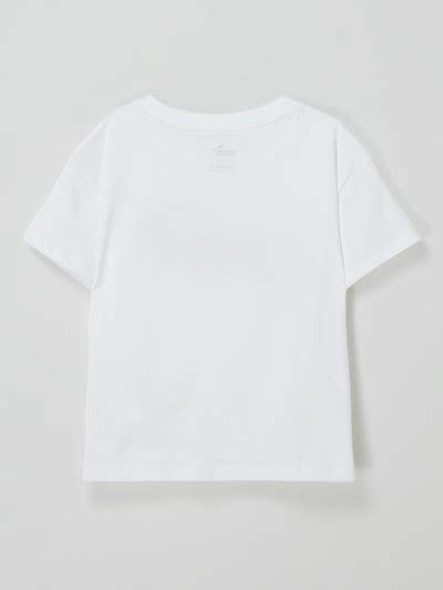 Puma Relaxed Fit Cropped T Shirt mit Knotendetail weiß online kaufen