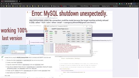 XAMPP MySQL Shutdown Unexpectedly Fixed Working 100 YouTube