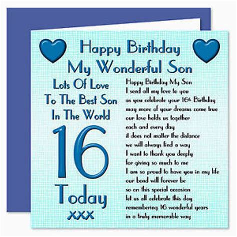 Happy 16th Birthday To My Son Quotes Birthdaybuzz