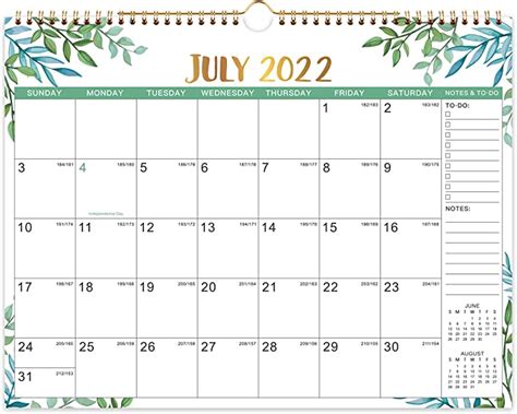2022 2023 Wall Calendar Wall Calendar From July 2022 To