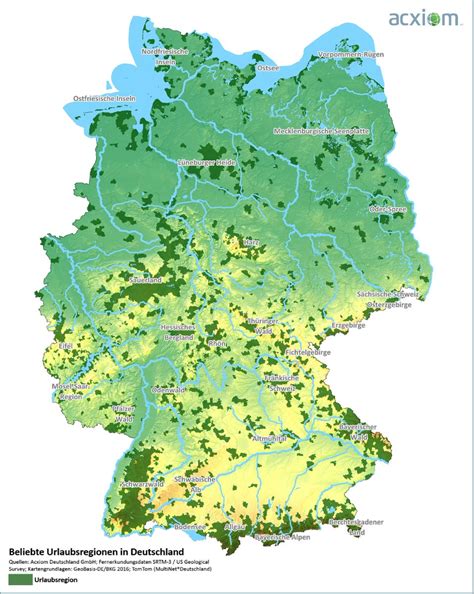 Entdecken sie hotels, restaurants und andere interessante orte. Urlaubsregionen Deutschland Karte
