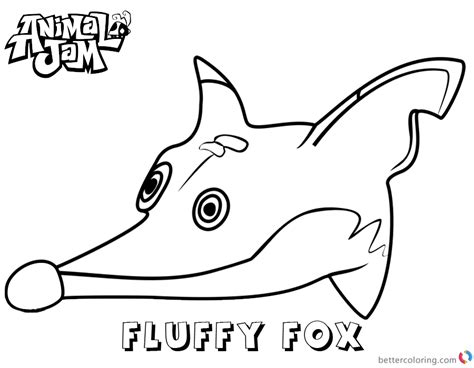 In this game there are many cute characters that are loved by children. Animal Jam Coloring Pages Fluffy Fox Head - Free Printable ...