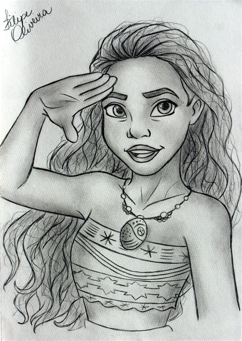 I'm using black paper with white.05 #gelpen. Disney Princess - Moana by filipeoliveira.deviantart.com on @DeviantArt | Disney princess ...