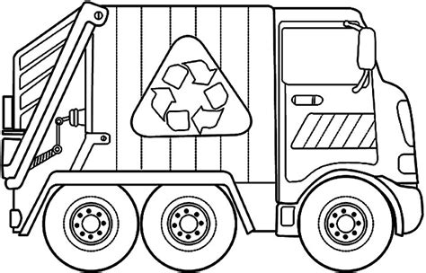 This car cannot be called fashionable and stylish, such a description is suitable for completely different types of transport, but nevertheless. Garbage Truck Coloring Page