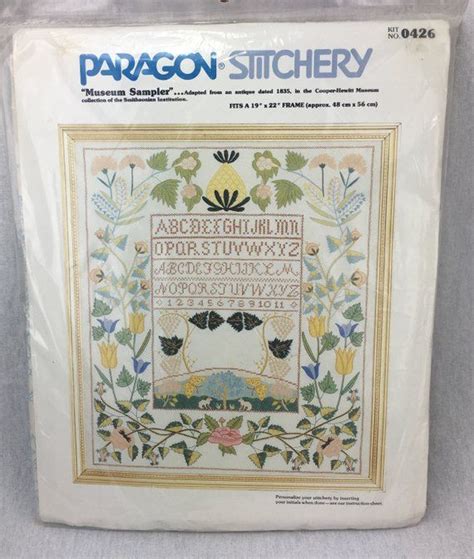 Vintage Paragon Stitchery Museum Sampler Kit 0426 Cooper Etsy