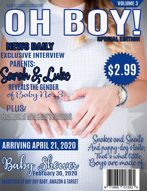 Oh Baby Magazine Cover Template Mlasheaandcompany