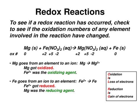 PPT - Redox Reactions PowerPoint Presentation, free download - ID:4652721