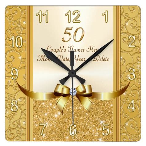 Personalised Th Wedding Anniversary Gifts Clock Zazzle Com Au
