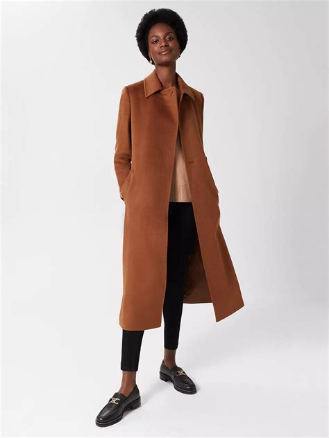 Hobbs Livia Wool Coat, Vicuna at John Lewis & Partners