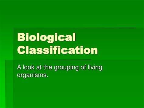 Ppt Biological Classification Powerpoint Presentation Free Download