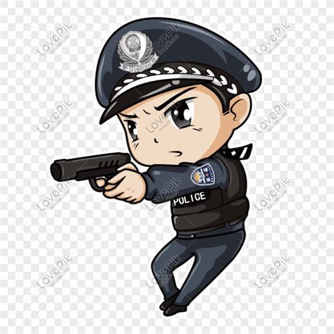 Kartun Polisi Png