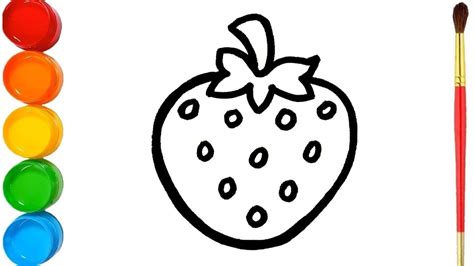 how to draw strawberry strawberry draw step by step youtube