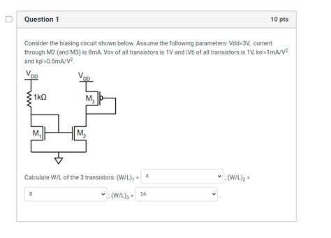 Solved Consider The Biasing Circuit Shown Below Assume The Following