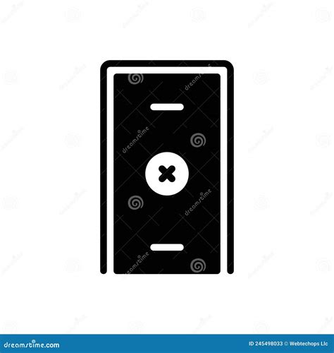 Black Solid Icon For Closing Door And Entrance Stock Vector
