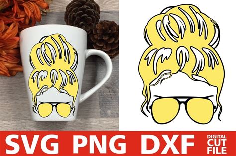 Are you searching for messy bun png images or vector? Blonde Woman In Messy Bun svg, Hair Bun svg, Glasses svg ...