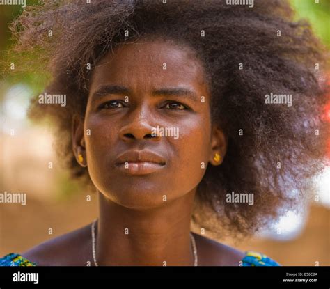A Fulani Woman In Ouagadougou Burkina Faso Waits To Get Her Hair Newly