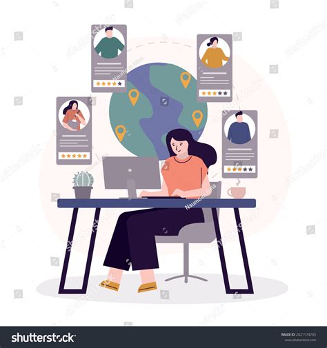 Female Employer Searching Hiring Workers Company Stock Vector (Royalty