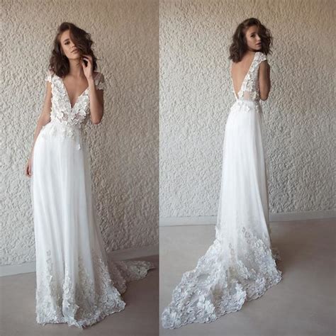 Vintage beach wedding dresses are simple white gowns, but they have evolved in ways unimaginable over the centuries. Applique Vintage Backless Beach Wedding by prom dresses on ...