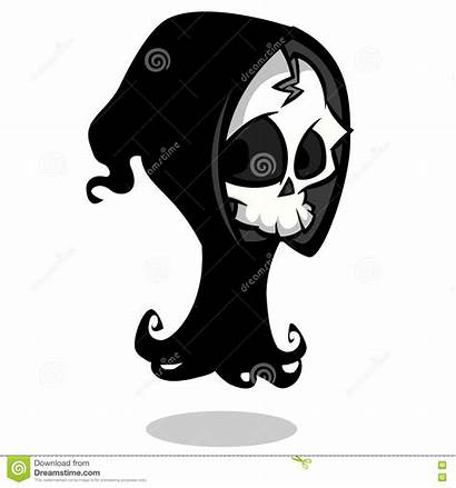 Reaper Grim Cartoon Halloween Clipart Head Skeleton