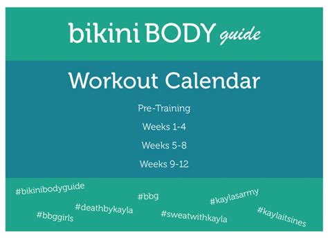 Bikini Body Guide Workout Calendar Bbg Etsy In 2021 Bikini Body Guide Workout Calendar