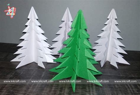 Christmas Craft Diy How To Make 3d Paper Christmas Tree K4 Craft