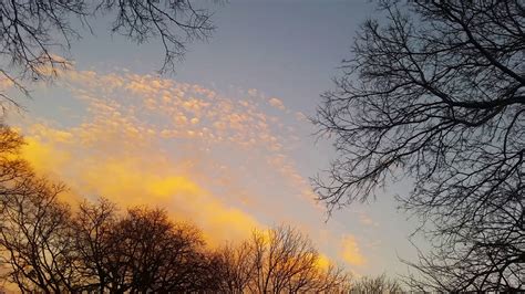 Beautiful Sunrise Clouds In Winter Morning Sky Free