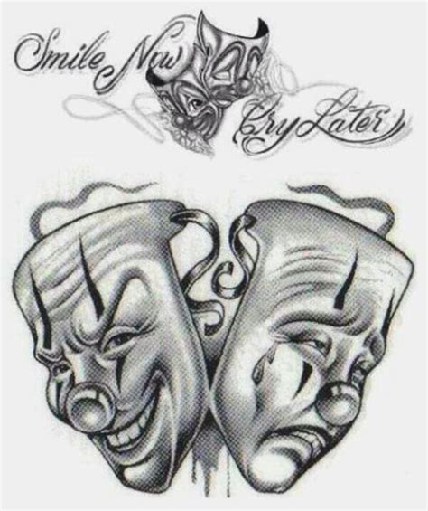 Smile Now Cry Later Clown Tattoo Chicano Art Chicano