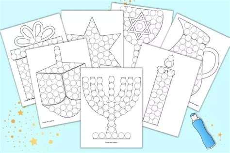 7 Free Printable Hanukkah Dot Marker Coloring Pages Dot Markers