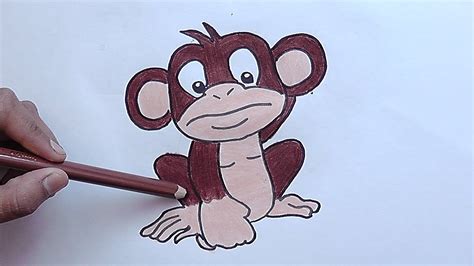 Como Dibujar Y Pintar A Mono Bebé How To Draw And Paint Monkey Baby