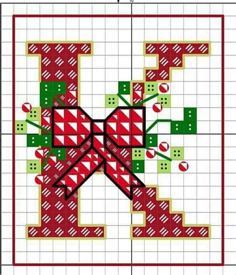 christmas bows alphabet cross stitch pattern k cross stitch alphabet patterns holiday cross