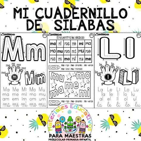 Mi Primer Cuadernillo De S Labas Materiales Educativos Para Maestras