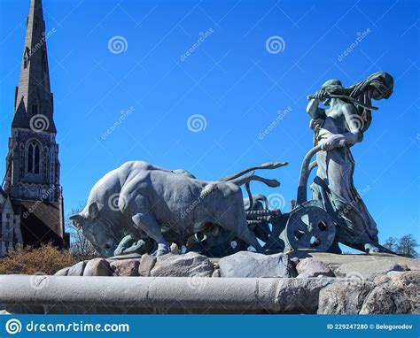 Norse Goddess Gefjon Statue Editorial Image Image Of Attraction