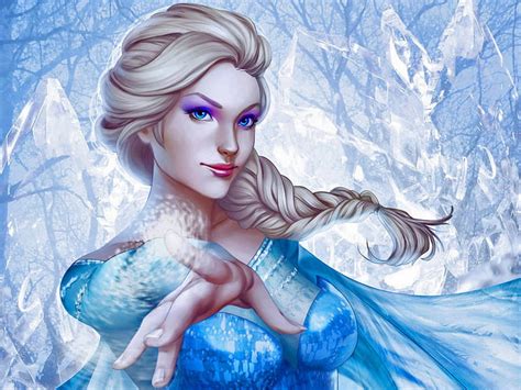 Frost Fair Fantasy Blonde Magic Blue Eyes Women Hd Wallpaper Peakpx