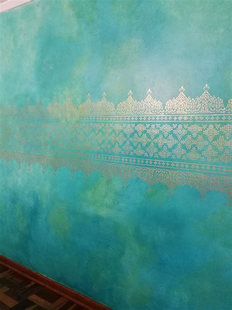 If you would like to experiment with interior paint colours or want to create a unique atmosphere, painting an accent wall may be just the ticket! Moroccan inspired colour wash accent wall with antique ...