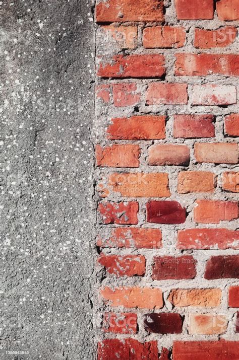 Rough Old Concrete And Brick Wall Background Stock Photo Download