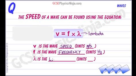 So, given the frequency f, the wavelength λ can be easily calculated. How to Calculate Wave Speed - GCSE Physics - YouTube