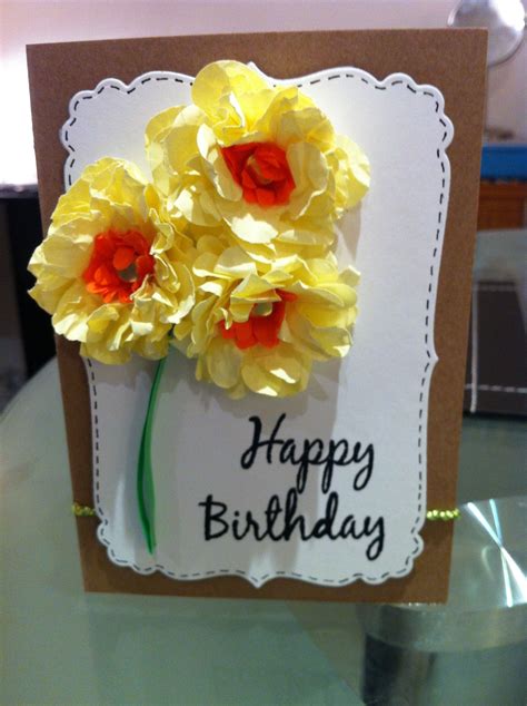 Paper Flowers Birthday Card Karten