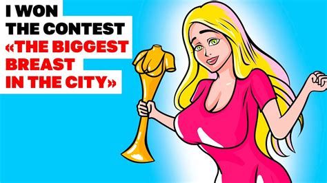 I Won The Contest The BIGGEST BREAST IN THE CITY Animated Story YouTube
