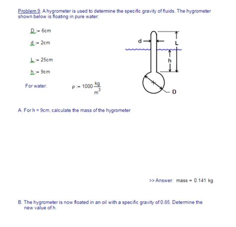 Solved Problem A Hygrometer Is Used To Determine The Chegg Com