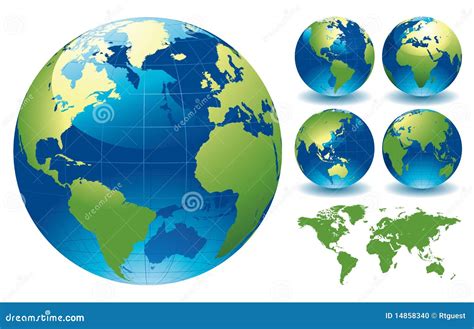 World Globe Maps Stock Photo Image 14858340