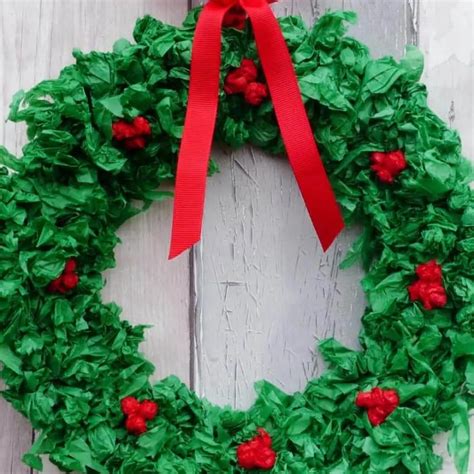 Tissue Paper Christmas Wreath A Fun And Festive Craft For All Ages