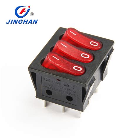 Wholesale 9 Pins On Off 250v 3 Way Rocker Switch China Rocker Switch