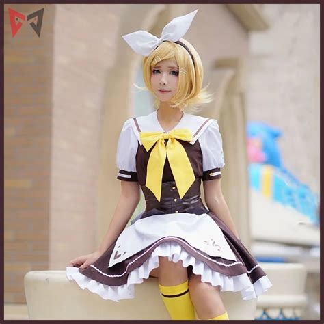 Mmgg Vocaloid Kagamine Rin Cosplay Costumes Lolita Apron Dress Girls