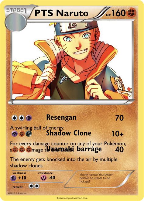 I Made Some Custom Naruto Pokémon Cards Enjoy Rpokemon