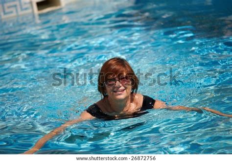 Happy Active Senior Woman S Swimming Stock Photo Shutterstock