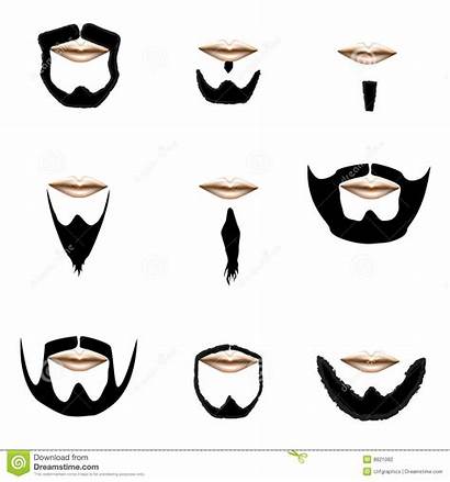 Beard Hair Silhouette Vector Facial Styles Clipart